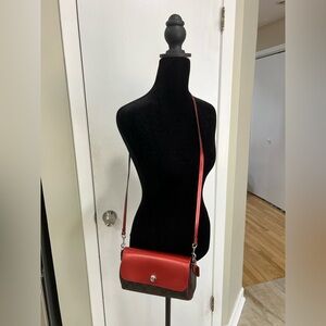 NWT Coach Red and Black (and Brown) Reversible Crossbody Bag